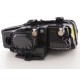 Φανάρια εμπρός angel eyes για Audi A4 (2001-2004) - μαύρα , χωρίς λάμπες (Η7) - σετ 2τμχ.
