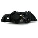 Φανάρια εμπρός angel eyes για BMW E39 (1995-2003) - μαύρα , με λάμπες (Η7) - σετ 2τμχ.