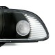 Φανάρια εμπρός angel eyes για BMW E39 (1995-2003) - μαύρα , με λάμπες (Η7) - σετ 2τμχ.