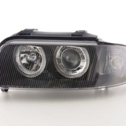 Φανάρια εμπρός angel eyes για Audi A4 (1999-2001) - μαύρα , χωρίς λάμπες (Η7) - σετ 2τμχ. Φανάρια εμπρός angel eyes για Audi A4 (1999-2001) - μαύρα , χωρίς λάμπες (Η7) - σετ 2τμχ.