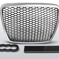 Μάσκα A6 C6 (2008-2011) - RS Look με ασημένιο πλαίσιο, χωρίς σήμα