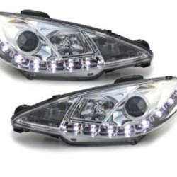 Φανάρια εμπρός led για Peugeot 206 , με λάμπες (Η1) - σετ 2τμχ.