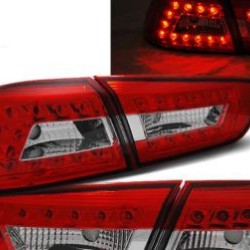 Πίσω φανάρια led για Mitsubishi Lancer (2008+) - chrome - σετ 2τμχ.