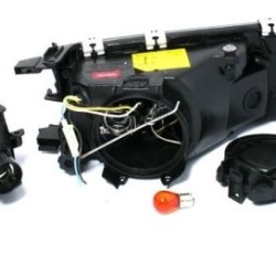 Φανάρια εμπρός angel eyes για Opel Vectra A (1988-1995) - μαύρα , χωρίς λάμπες (Η7) - σετ 2τμχ.