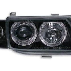 Φανάρια εμπρός angel eyes για Opel Astra F (1991-1999) - μαύρα , χωρίς λάμπες (Η 1 ) - σετ 2τμχ.