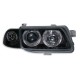 Φανάρια εμπρός angel eyes για Opel Astra F (1991-1999) - μαύρα , χωρίς λάμπες (Η 1 ) - σετ 2τμχ.