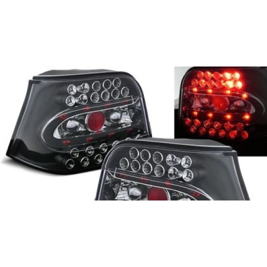 Πίσω φανάρια led για Vw Golf IV  (1997-2003)  - black - σετ 2τμχ.