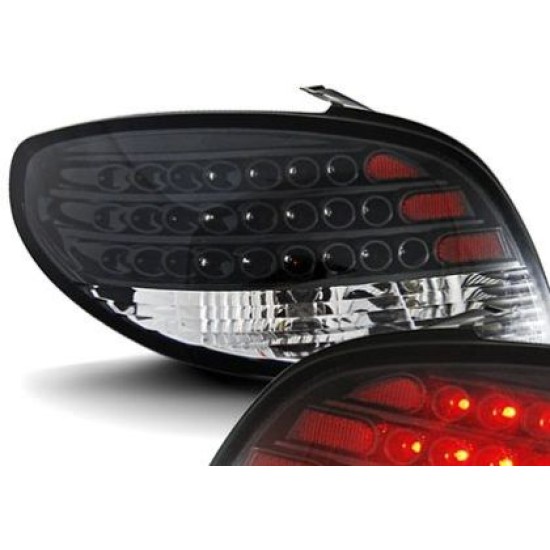 Πίσω φανάρια led για Peugeot 206 - black - σετ 2τμχ.