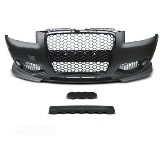 Προφυλακτήρας εμπρός για Audi A3 8P (2005-2008) - RS Design με μαύρη  γυαλιστερή  μάσκα