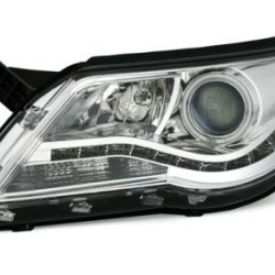 Φανάρια εμπρός led/angel eyes για Vw Tiguan (2007-2011) , με λάμπες (Η1) - σετ 2τμχ.
