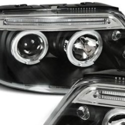 Φανάρια εμπρός angel eyes για Vw Passat B5.5 (2001-2005) - black , χωρίς λάμπες (Η7) - σετ 2τμχ.