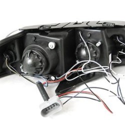 Φανάρια εμπρός angel eyes για Vw Passat B5.5 (2001-2005) - black , χωρίς λάμπες (Η7) - σετ 2τμχ.