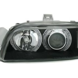 Φανάρια εμπρός angel eyes για Fiat Punto (1993-1999) - μαύρα , χωρίς λάμπες (Η7) - σετ 2τμχ.