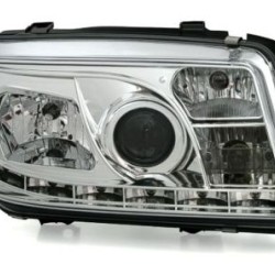 Φανάρια εμπρός led για Vw Bora - χρωμίου , με λάμπες (Η1) - σετ 2τμχ.