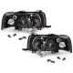 Φανάρια εμπρός angel eyes για Audi 80 B4 (1991-1996) - μαύρα , με λάμπες (Η1) - σετ 2τμχ.