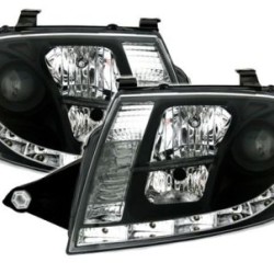 Φανάρια εμπρός led Dayline για Auti TT (1998-2005) - μαύρα , με λάμπες (Η1) - σετ 2τμχ.