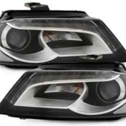 Φανάρια εμπρός για Audi A3 (2008-2012) - μαύρα , χωρίς λάμπες (Η7) - σετ 2τμχ.