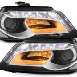 Φανάρια εμπρός για Audi A3 (2008-2012) - μαύρα , χωρίς λάμπες (Η7) - σετ 2τμχ. Φανάρια εμπρός για Audi A3 (2008-2012) - μαύρα , χωρίς λάμπες (Η7) - σετ 2τμχ.