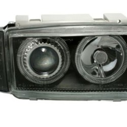 Φανάρια εμπρός angel eyes για Vw Polo 6N (1994-1999) - μαύρα , χωρίς λάμπες (Η7) - σετ 2τμχ.