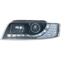 Φανάρια εμπρός led Dayline για Audi A4 (1999-2001) - με led φλας, μαύρα , με λάμπες (Η1) - σετ 2τμχ. Φανάρια εμπρός led Dayline για Audi A4 (1999-2001) - με led φλας, μαύρα , με λάμπες (Η1) - σετ 2τμχ.