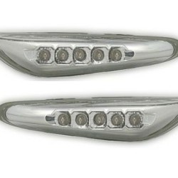 Led φλας για BMW E46  (2001-2005) / E60 / X3 (2004-2009) - χρωμίου - σετ 2τμχ.