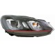 Φανάρια εμπρός angel eyes για Vw Golf 6 - με design Vw Golf 7 , με λάμπες (Η1) - σετ 2τμχ.