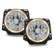 Φανάρια εμπρός angel eyes για Vw Golf II (1983-1993) - chrome ,  χωρίς  λάμπες (Η 4 ) - σετ 2τμχ.