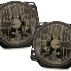 Φανάρια εμπρός για Vw Golf II (1983-1993) - μαύρα chrome ,  χωρίς  λάμπες (Η 3 ) - σετ 2τμχ.