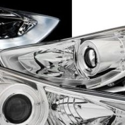 Φανάρια εμπρός angel eyes για Hyundai Elantra (2011+) - chrome , με λάμπες (Η1) - σετ 2τμχ.