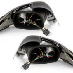 Πίσω φανάρια για Peugeot 206  3/5 πορτο  - μαύρα - σετ 2τμχ.