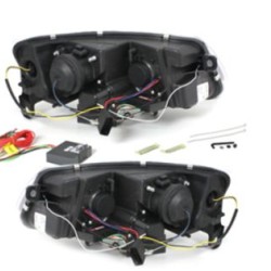 Φανάρια εμπρός για Audi A6 με φώτα ημέρας led (2004-2007) - chrome , με λάμπες (Η1) - σετ 2τμχ. Φανάρια εμπρός για Audi A6 με φώτα ημέρας led (2004-2007) - chrome , με λάμπες (Η1) - σετ 2τμχ.