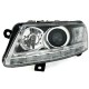 Φανάρια εμπρός για Audi A6 (2004-2007) με led φώτα ημέρας - chrome , χωρίς λάμπες (Η7) - σετ 2τμχ.