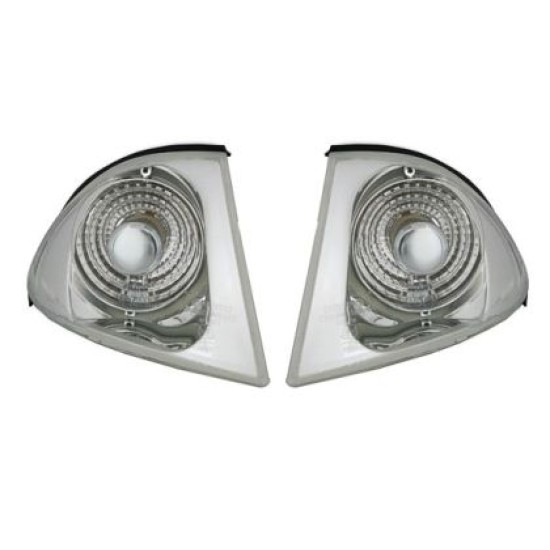 Φλας δίπλα στο φανάρι BMW E46 combi  (1998-2001) - χρωμίου - σετ 2τμχ.