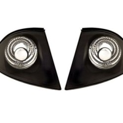 Φλας δίπλα στο φανάρι BMW E46 combi  (1998-2001) - χρωμίου μαύρο - σετ 2τμχ.