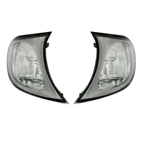 Φλας δίπλα στο φανάρι  BMW E46 sedan  (2001-2005) - χρωμίου - σετ 2τμχ.