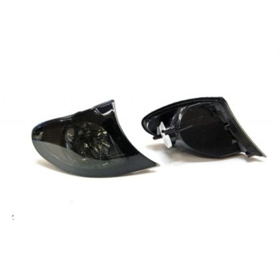Φλας δίπλα στο φανάρι BMW E46 combi  (2001-2005) - φιμέ χρωμίου - σετ 2τμχ.