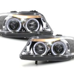 Φανάρια εμπρός angel eyes για BMW E90 (2005+) - chrome , με λάμπες (Η1) - σετ 2τμχ. Φανάρια εμπρός angel eyes για BMW E90 (2005+) - chrome , με λάμπες (Η1) - σετ 2τμχ.