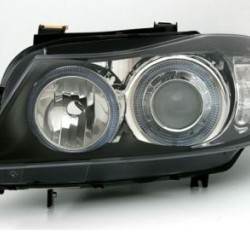 Φανάρια εμπρός angel eyes για BMW E90(2005-2009) - μαύρα , χωρίς λάμπες (Η7) - σετ 2τμχ.