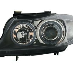 Φανάρια εμπρός angel eyes για BMW E90(2005-2009) - black , χωρίς λάμπες (Η7) - σετ 2τμχ.