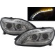 Φανάρια εμπρός led lightbar design για Mercedes S-Class (1998-2005) , με λάμπες (Η1) - σετ 2τμχ.