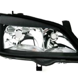 Φανάρια εμπρός για Opel Astra G (1998-2004) - μαύρα , με λάμπες (Η7) - σετ 2τμχ.