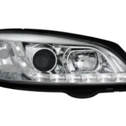 Φανάρια εμπρός led για Opel Astra G (1998-2004) - χρωμίου , με λάμπες (Η1) - σετ 2τμχ.