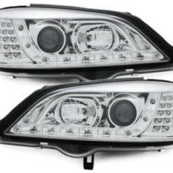 Φανάρια εμπρός led για Opel Astra G (1998-2004) - chrome , με λάμπες (Η1) - σετ 2τμχ.