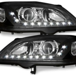 Φανάρια εμπρός led για Opel Astra G (1998-2004) - μαύρα , χωρίς λάμπες (Η7) - σετ 2τμχ.