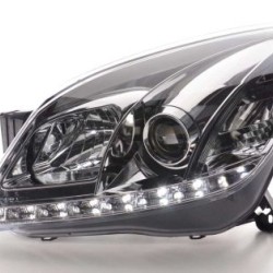 Φανάρια εμπρός led για Opel Astra H (2004-2009) - chrome , με λάμπες (Η1) - σετ 2τμχ.