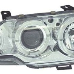 Φανάρια εμπρός angel eyes για Opel Astra F (1991-1999) - chrome , με λάμπες (Η1) - σετ 2τμχ.