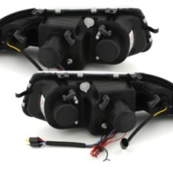 Φανάρια εμπρός angel eyes για Opel Astra F (1991-1999) - chrome , με λάμπες (Η1) - σετ 2τμχ.