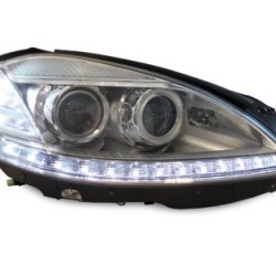 Φανάρια εμπρός led για Mercedes W221 S-Class (2005-2008) , με λάμπες (Η1) - σετ 2τμχ.