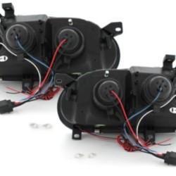 Φανάρια εμπρός angel eyes για Vw Golf ΙΙΙ - χρωμίου , με λάμπες (Η1) - σετ 2τμχ.