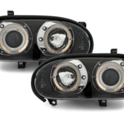 Φανάρια εμπρός angel eyes για Vw Golf ΙΙΙ - black , με λάμπες (Η1) - σετ 2τμχ. Φανάρια εμπρός angel eyes για Vw Golf ΙΙΙ - black , με λάμπες (Η1) - σετ 2τμχ.